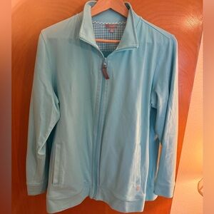 T by Talbots Women's Light Blue Zip-Front Jacket